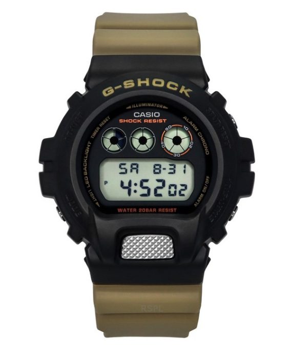 Casio G-Shock Digital Resin Rem Black Dial Quartz DW-6900TU-1A5 200M herreur