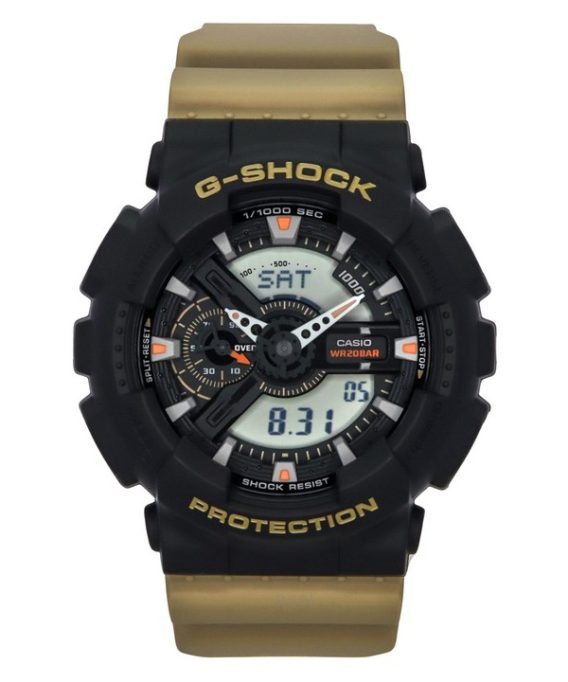 Casio G-Shock Analog Digital Resin Rem Black Dial Quartz GA-110TU-1A5 200M herreur