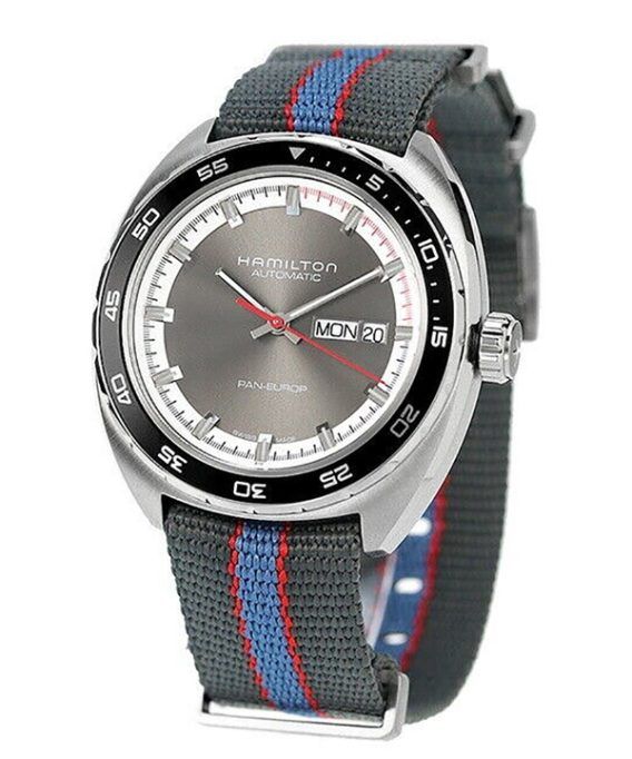 Hamilton American Classic Pan Europ stofrem Grå skive Automatisk H35415982 Herreur