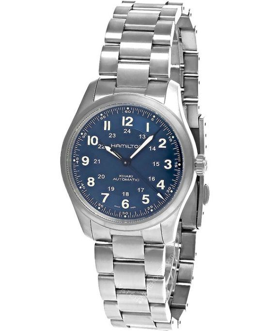 Hamilton Khaki Field Titanium Blue Dial Automatisk H70205140 100M herreur