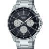 Casio Standard Analog Ion Belagt Rustfrit Stål Sort Urskive Quartz MTP-1374D-1A3V Herreur