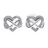 Pandora Sparkling Infinity Heart Stud Øreringe 292667C01 til kvinder