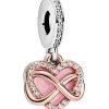 Pandora Sparkling Infinity Heart Dangle Charm med klare Cubic Zirconia 788878C01 til kvinder