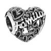 Pandora Family Heart Sterling Sølv Charm 798571C00 til kvinder