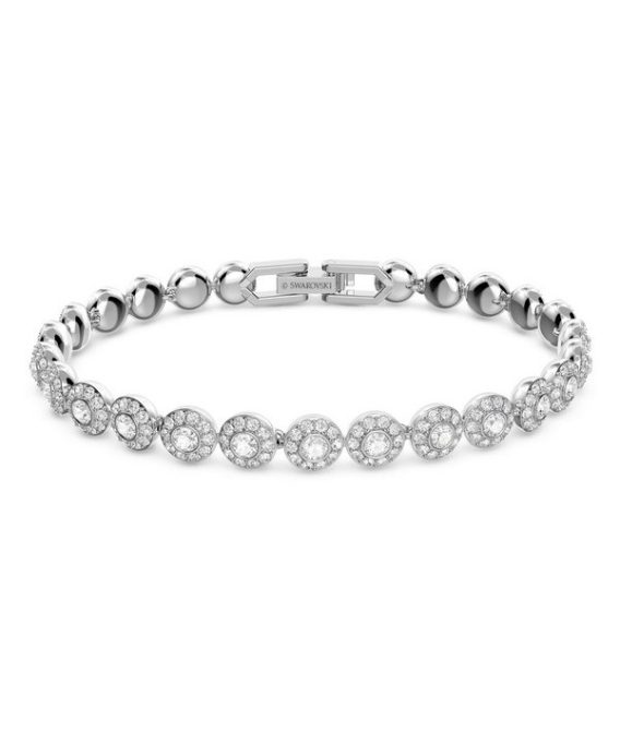 Swarovski Una Angelic klare krystAlleer og rhodineret tennisarmbånd 5071173 til kvinder