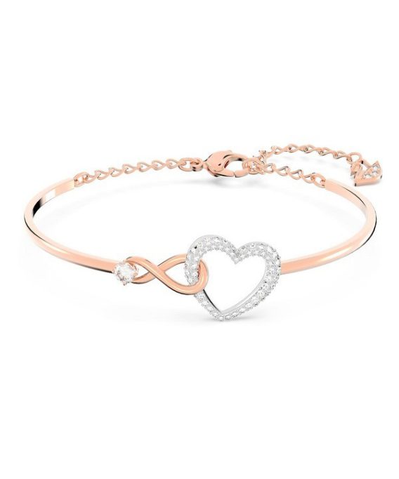 Swarovski Hyperbola Infinity And Heart Mixed Metal Finish og Zirconia Armring 5518869 Til Damer