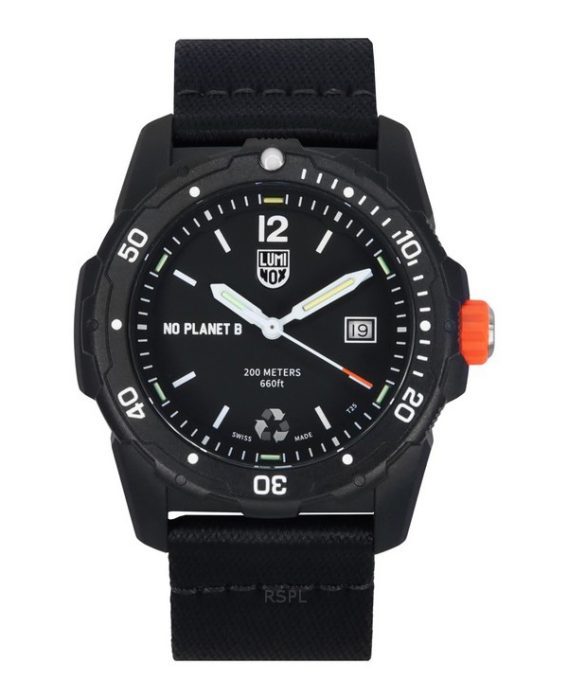 Luminox Bear Grylls Survival ECO NO PLANET B Genbrugsplastrem Quartz Diver&#39,s XB.3722.ECO 200M herreur