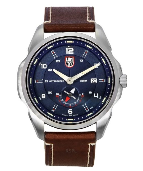 Luminox Atacama Adventurer Field læderrem Blue Dial Quartz Diver&#39,s XL.1763 200M herreur