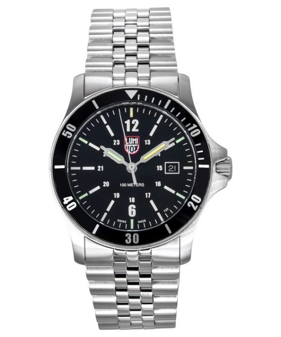 Luminox Sport Timer Rustfrit Stål Sort Urskive Quartz XS.0911 100M herreur