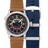 AVI-8 Flyboy Wingman Worldtimer GMT Atlantic Blue Dial Automatisk AV-4120-01 herreur med ekstra rem