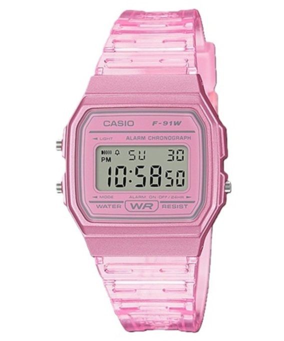 Casio Jugend Pink Resin Digital F-91WS-4 F91WS-4 Unisex Uhr