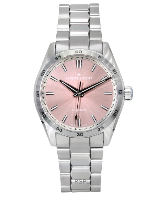 Hamilton Jazzmaster Performer Rustfrit Stål Pink Urskive Automatisk H36105171 100M Dameur