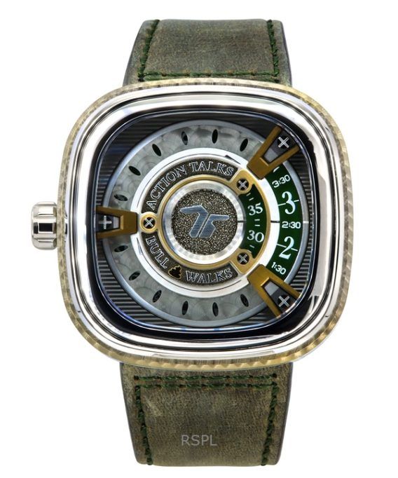 Sevenfriday M-Series NFC-aktiveret læderrem Brun Urskive Automatisk M2/05 SF-M2-05 herreur