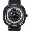 Sevenfriday T-Series NFC-aktiveret læderrem Sort skeleturskive Automatisk T1/04 SF-T1-04 herreur