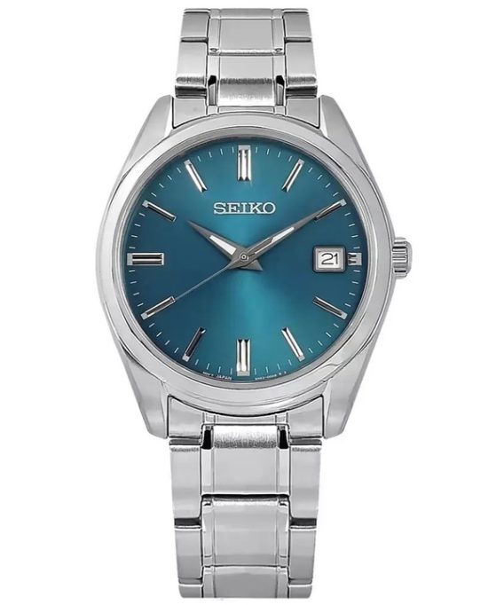 Seiko Classic Stainless Steel Blue Dial Quartz SUR525P1 100M herreur