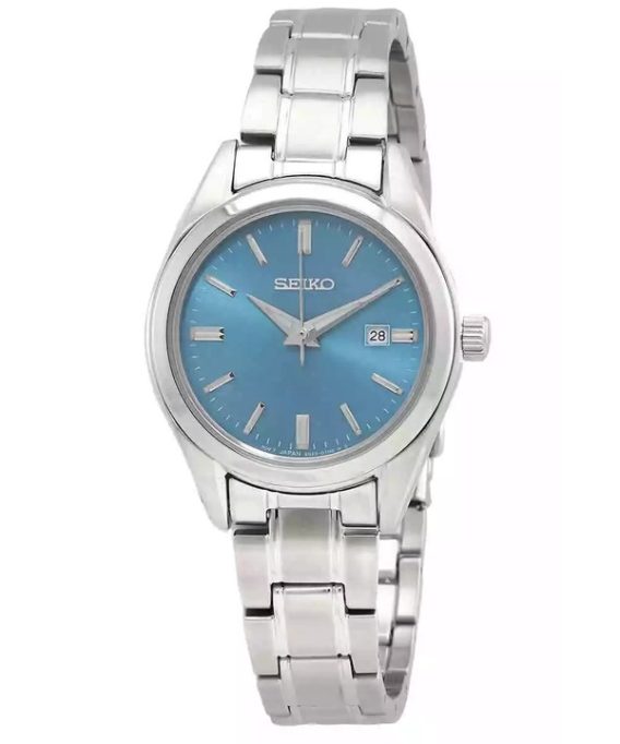 Seiko Classic Stainless Steel Blue Dial Quartz SUR531P1 100M dameur