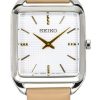 Seiko Analog Læderrem Beige Urskive Quartz SWR089P1 Dameur