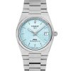 Tissot T-Classic PRX Powermatic 80 rustfrit stål Ice Blue Dial Automatisk T137.207.11.351.00 100M dameur