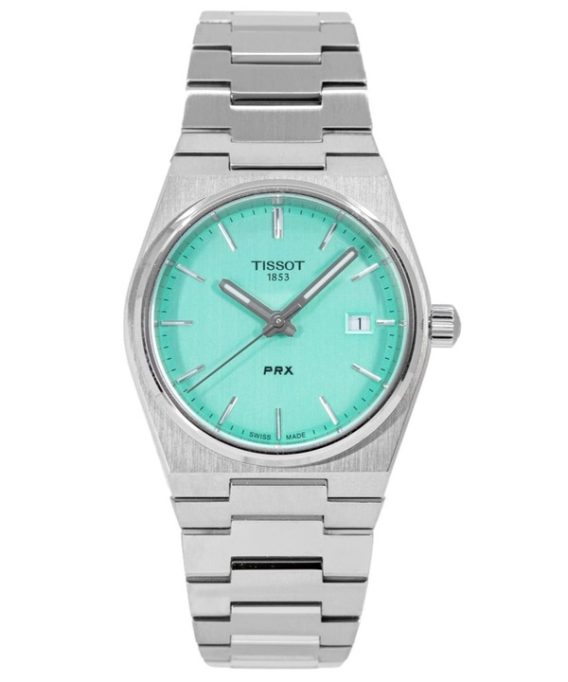 Tissot T-Classic PRX rustfrit stål Lysegrøn skive Quartz T137.210.11.091.00 100M dameur