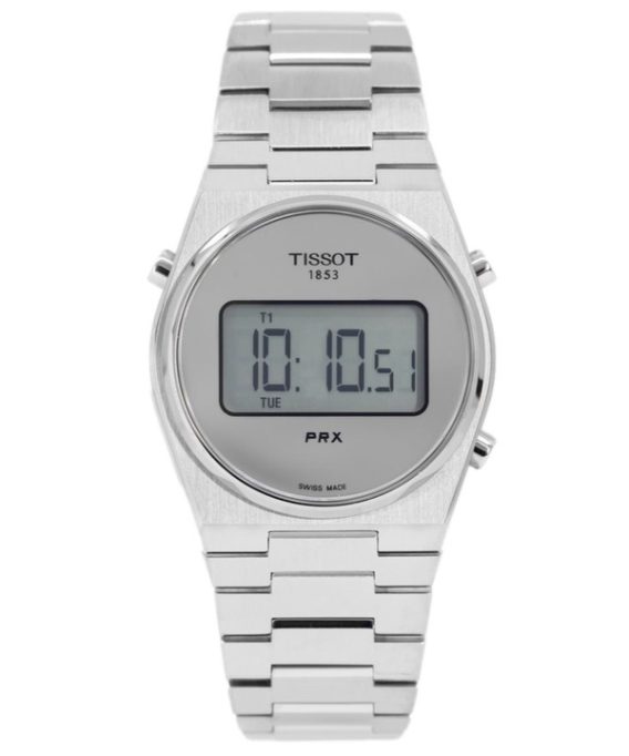 Tissot T-Classic PRX Digital Rustfrit Stål Sølv Spejlskive Quartz T137.263.11.030.00 100M Unisex Ur