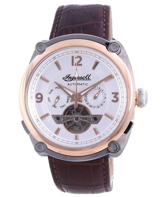 Renoveret Ingersoll The Michigan White Dial Open Heart Automatic I01103B herreur