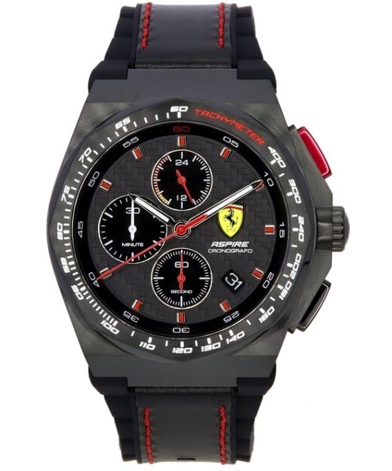 Renoveret Scuderia Ferrari Aspire Chronograph Black Dial Quartz 0830792 herreur