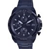 Renoveret Fossil Bronson Chronograph rustfrit stål Black Dial Quartz FS5853 herreur