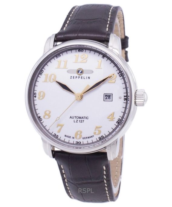 Renoveret Zeppelin LZ127 Graf White Dial Tyskland lavet automatisk 76561 herreur