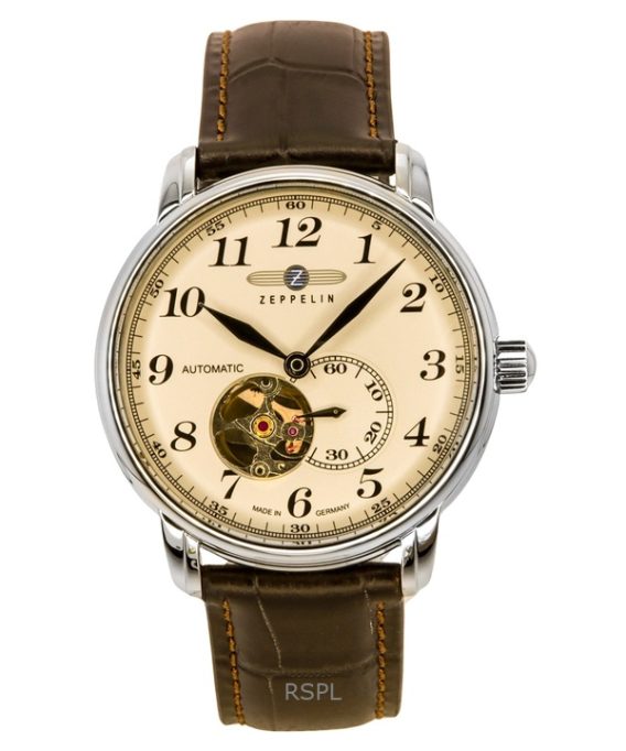 Renoveret Zeppelin LZ127 Graf Cream Dial Tyskland lavet automatisk 76665 herreur