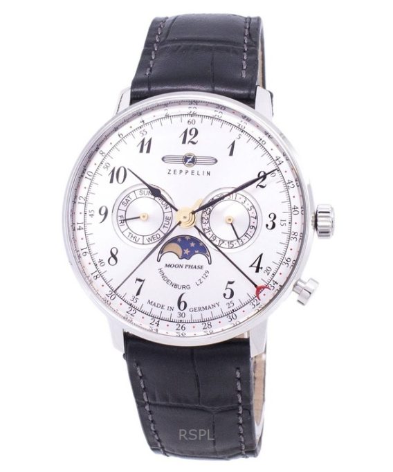 Renoveret Zeppelin LZ 129 Hindenburg White Dial Germany Made Quartz 70361 herreur