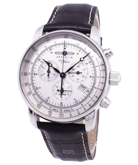 Renoveret Zeppelin 100 Years ED.1 Chronograph White Dial Germany Made Quartz 76801 herreur