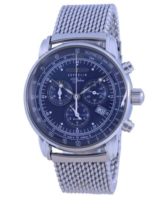 Renoveret Zeppelin 100 Jahre Ed.1 Chronograph Blue Dial Quartz 7680M3 herreur