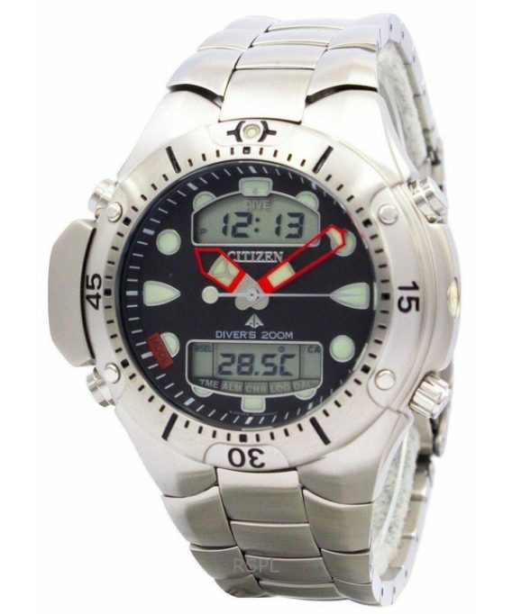 Renoveret Citizen Promaster Aqualand Black Dial Diver&#39,s Quartz JP1060-52E 200M herreur