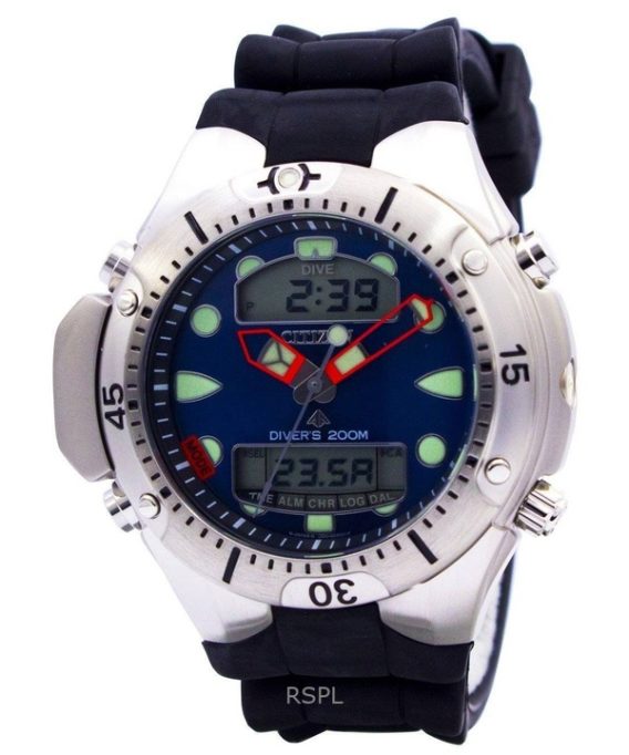 Renoveret Citizen Promaster Aqualand gummirem Blue Dial Diver&#39,s Quartz JP1060-01L 200M herreur