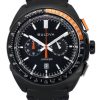 Bulova Racer Chronograph Læderrem Black Dial Quartz 98B428 100M herreur