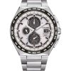 Citizen Eco-Drive Radiostyret GMT Chronograph Super Titanium Silver Dial AT8238-84A 100M herreur