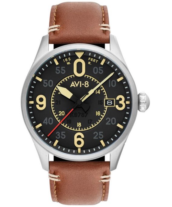 AVI-8 Spitfire Smith Woolston Black Dial Automatisk AV-4090-01 herreur