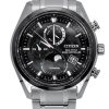 Citizen Tsuki-Yomi radiostyret månefase Super Titanium Black Dial Eco-Drive BY1018-80E 100M herreur