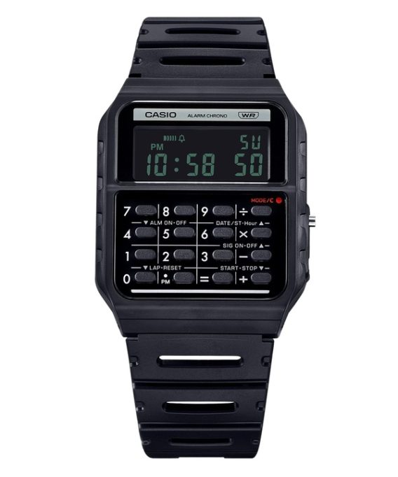 Casio POP Vintage Lommeregner Digital sort biobaseret harpiksrem Quartz CA-53WB-1B unisex ur