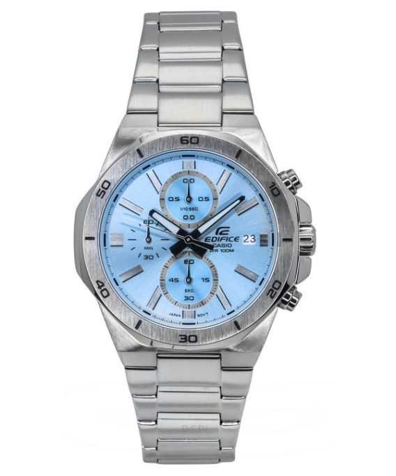 Casio Edifice Standard Chronograph Analog rustfrit stål Blue Dial Quartz EFV-640D-2BV 100M herreur