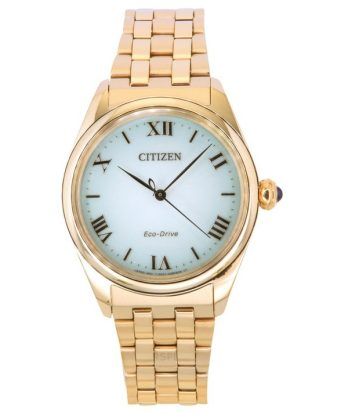 Citizen L Rose Gold Tone Rustfrit Stål Lysegrøn Urskive Eco-Drive EM1143-81X Dameur