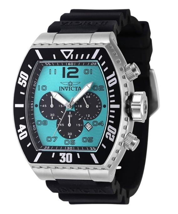 Invicta Pro Diver Chronograph Silikonerem Turkis Urskive Quartz 47285 100M herreur