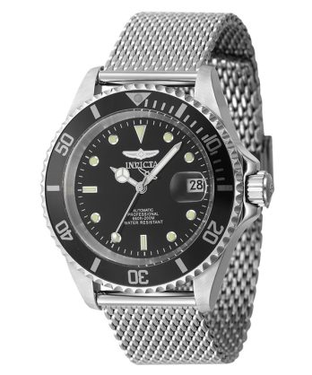 Invicta Pro Diver Rustfrit Stål Sort Urskive Automatisk Diver&#39,s 47720 200M herreur