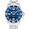 Longines HydroConquest Sunray Blue med Super-LumiNova skive automatisk dykker L3.841.4.96.6 300M herreur