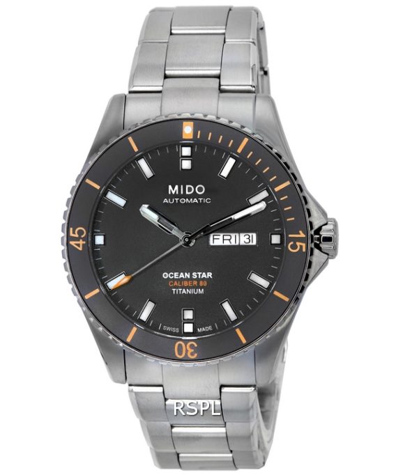 Mido Ocean Star 200 antracitskive automatisk dykkers M026.430.44.061.00 M0264304406100 200M herreur