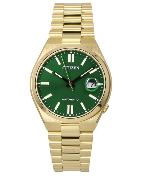 Citizen Tsuyosa Gold Tone rustfrit stål Grøn skive Automatisk NJ0152-51X herreur