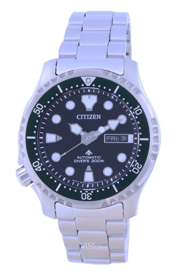 Citizen Promaster Black Dial rustfrit stål automatisk dykker NY0084-89E 200M herreur