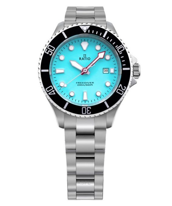 Ratio FreeDiver Sapphire Rustfrit Stål Ice Blue Dial Quartz RTFL807 200M dameur