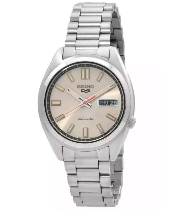 Seiko 5 Sports SNXS Series Rustfrit Stål Beige Urskive Automatisk SRPK91K1 100M herreur