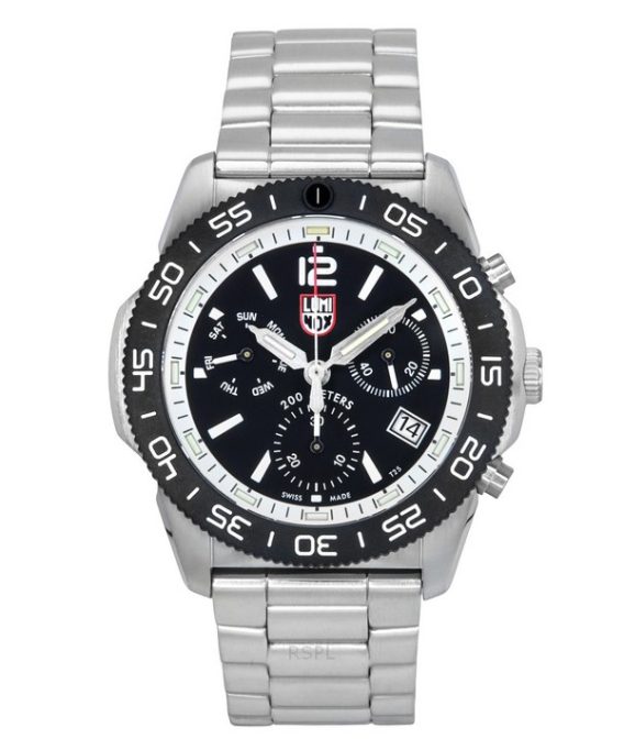 Luminox Pacific Diver Chronograph Rustfrit stål Black Dial Quartz XS.3141.M 200M herreur